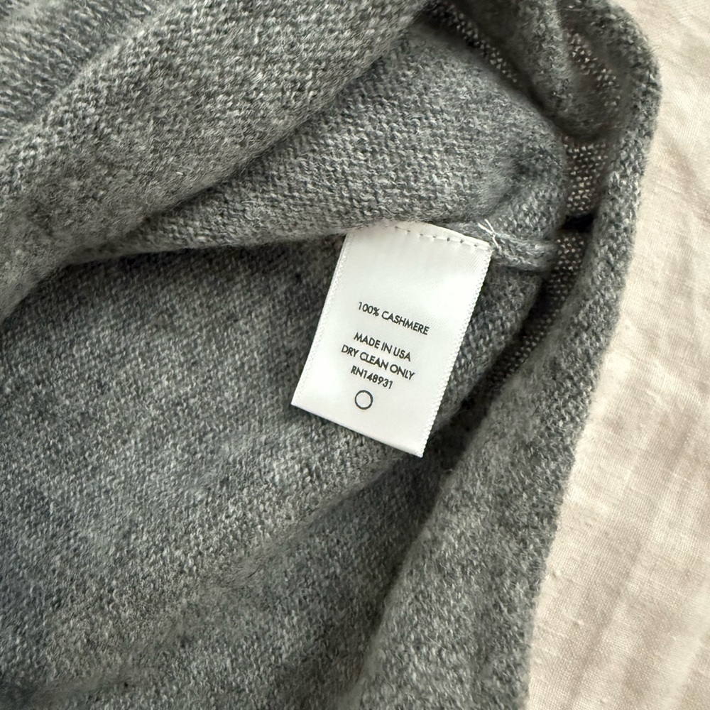 BNWT Elder Statesman Tranquility Roll Crew Oversized Cashmere Sweater Grey XS - Picture 4 of 4